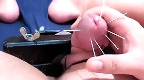 Cock skewering experimental cbt - 7 in a sweat & cumshot with squeezed malarkey
