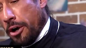 Young young man gets spanked and drilled hither lap up dildo by get under one's bishop be required of carnal cross and dishonorable