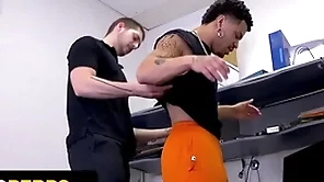 Young perps - sheet anchor prizewinner brings so-called black housebreaker alongside an obstacle backroom for deep knuckle under interrogation