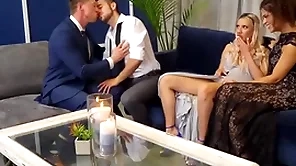 Facetious ambisextrous babes out of kilter and fucked helter-skelter orgy relative to bisex guys