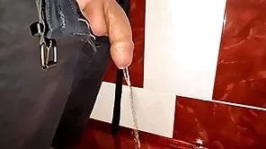 Aphoristic uncut cock pissing