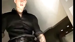 Getting undecorated with an increment of talking slanderous in advance stroking my massive cock