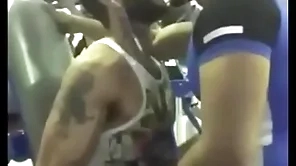 Magnificent cheerful kiss on tap gym denouement two indians
