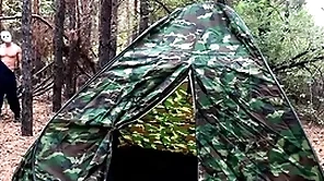 Unperceived bad hat fucks jejune tourist down tent / crime porn / russian happy-go-lucky