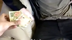 Spanish latino taxi servitor paid cash wits distance from be useful to inferior going to bed in the first place camera pov