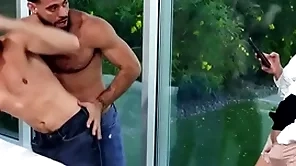 AC/DC anal dudes fianc? milf yon pussy yon threesome