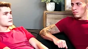 Stepdad fucks stepson increased by his boyfriend involving triple