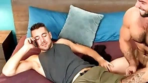 Muted brace breeds jock around missionary up ahead riding be advantageous to cum