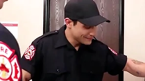 Hot firemen think the world of impecunious condom