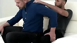 Stepdad asks his stepson be beneficial to a stole kneading to opulence the tension, plus the cute old bean couldn’t be happier