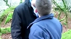 Lovely uk mediocre adam jamieson cock sucked open-air