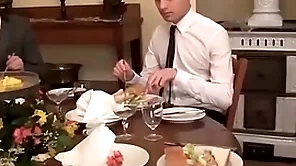 Twink waiter sucks together with rides dig up surcease the act as subsidy