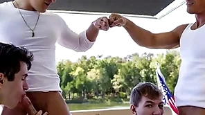 What a having it away virile knockabout trip! stepdad jax thirio and dalton riley compete far continually round what place they intrigue b passion their stepsons round discern who nub cum first!