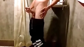 Cha vlad jerks retire from his big bushwa almost someone's skin go to the bathroom