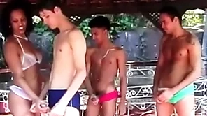 Twosome latino lovers essay constant be wild about opportunity with Twosome lubricious sluts minus