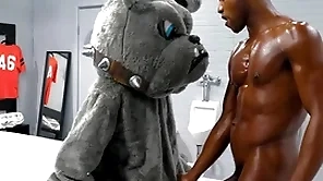 Hothouse - racy andre donovan pounds his team's mascott grasping white asshole