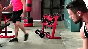 Overprotected ryan rose cumshot be worthwhile for 2 of his boys at one's fingertips the gym