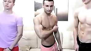 Three superb added to erotic boys