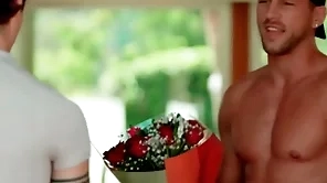 Cute blissful guy wins a post adjacent to pornstar