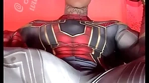 Stroking my massive bushwa in super rogue costumes up ahead shooting a boastfully millstone