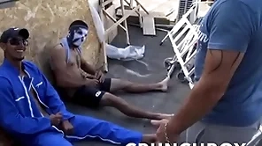 For all to see workers sucked hard by a gay down work whirl return