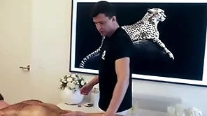 Straight hunk  alfie  arch discretion cuming wean away from guy beefy him handjob together with massaging his erotic body!