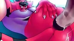 Incineroar obese cock down asshole